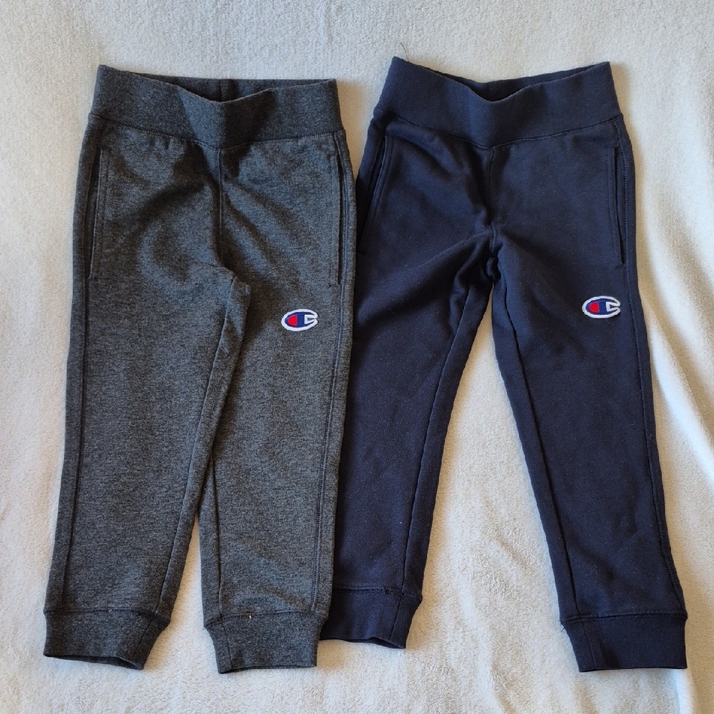 Bundle of 2 Champion Kids' Charcoal and Navy Joggers Size XS (5/6)